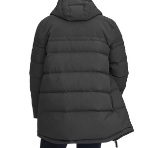 Wholesale 100% Nylon Full Zip Up Winter Long Down Puffer Coat For Men
