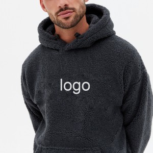 High Quality Workout 100% Polyester Fleece Winter Pullover Hoodies Custom Logo For Men