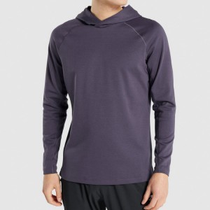 Wholesale Private Label Raglan Workout Pullover Plain Sports Cotton Hoodies For Men