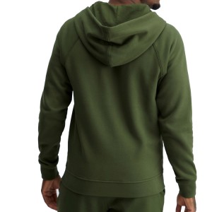 Wholesale Soft Cotton Custom Plain Active Full Zip Up Hoodies Embroidery Logo For Men