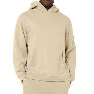 Wholesale Custom 400gsm Cotton Polyester Oversize Pullover Blank Hoodies For Men