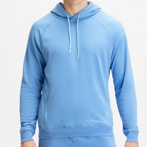 Wholesale Light Weight French Terry Cotton Slim Fit Blank Men Sports Hoodies Custom Printing