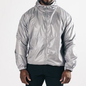 New Design Lightweight 100%Polyester Fitness Sports Zip up Windbreaker Jackets For Men