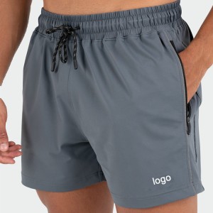 OEM Manufacturer Drawstring Waist Contrast Piping Custom Men Athletic Sports Shorts With Pocket