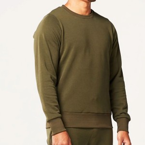 Wholesale High Quality 50%Cotton 50%Polyester Plain Workout Crew Neck Men Sports Sweatshirts