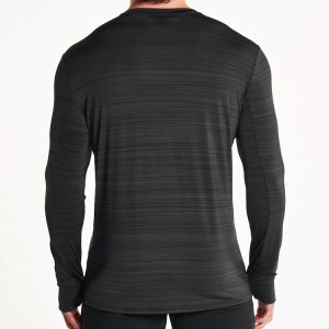 Custom Polyester Workout Men Gym Plain Long Sleeve T Shirts With Thumb Hole