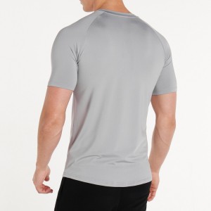 Custom fitness Gym Stretch Lightweight Short Sleeve Polyester Spandex Compression T-shirt for Men Sports Wear