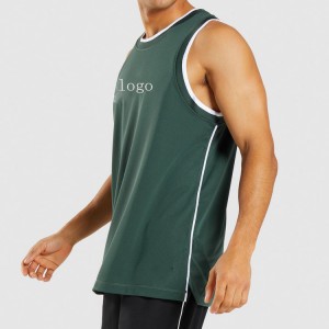 Wholesale Lightweight Mesh Fabric Custom Basketball Sports Gym Plain Tank Tops For Men