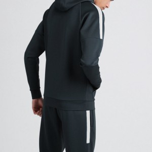 China Manufacturer Custom Logo Men Slim Fit Full Zipper Gym Jogging Tracksuit Sets