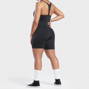 Wholesale Fitness Sexy Bodysuit Women Yoga Sport One Piece Slim Fit Shorts Jumpsuit