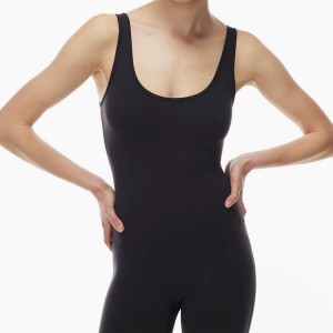 Wholesale Scoop Neck One Piece Gym Bodysuit Custom Fitness Jumpsuit For Women
