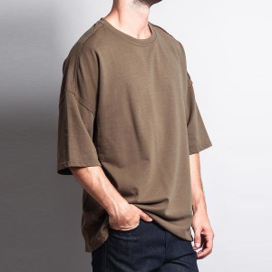 Wholesale Fitness Wear 100% Cotton Plain Crew Neck Blank T Shirt Custom Logo Printing For Men
