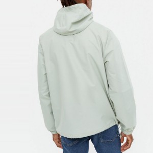 Custom Lightweight 100% Polyester Active 1/4 Zip Hoody Gym Windbreaker Jacket For Mens Sportswear