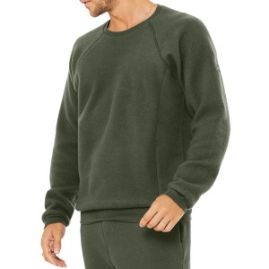 Wholesale Fleece Front Pocket Plain Pullover Crewneck Sweatshirt Custom Logo For Men