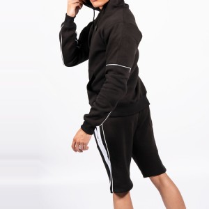 High Quality 2 Pieces Cotton Shorts Sets Blank Tracksuit Custom Logo For Men
