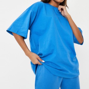 High Quality Crew Neck 100% Cotton Oversized Plain Workout T Shirts For Women