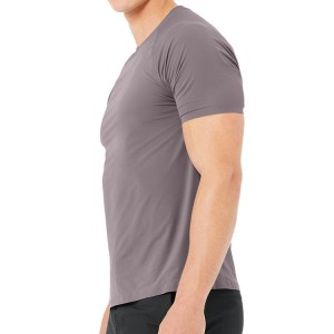 Latest Design Wholesale Custom Blank Slim Fit Polyester Spandex Men Fitness T Shirts
