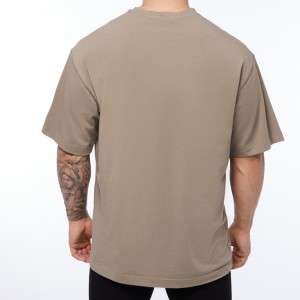 Wholesale Drop Shoulder 100%Cotton Oversized Men Plain T shirts Custom Printing