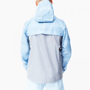 Windbreaker Jacket Custom Zip Up Refletive Strip Gym Sports Jackets