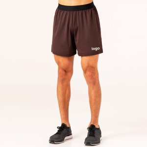 Running Shorts Custom Elastic Waist Mesh Polyester Gym Shorts