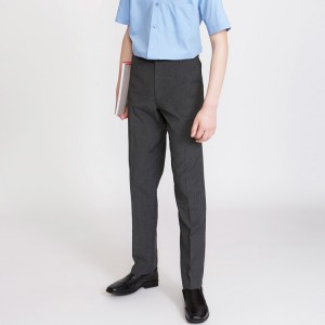 Wholesale Boys School Uniform Slim Fit Pants in Black