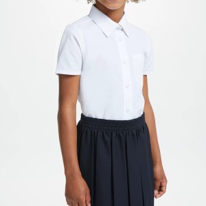 School Shirts Wholesale Custom White Students Uniform Tops