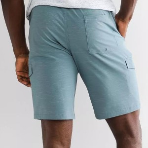 Factory Price Drawstring Waist Custom Label Workout Cotton Cargo Shorts For Men