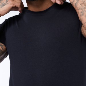 High Quality Custom  Quick Dry Polyester Muscle Fit Gym T shirt For Men