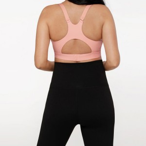 Wholesale Four Way Stretch Polyester Adjustable Strappy Racerback Nursing Yoga Sports Bra