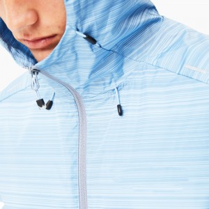 Windbreaker Jacket Custom Zip Up Refletive Strip Gym Sports Jackets