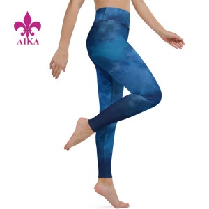 OEM Eco-friendly High Waist Workout Tie Dye Sports Women Yoga Tights Fitness Leggings
