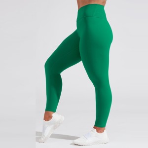 Wholesale Four Way Stretch High Rise Gym Tights V Cut Waist Yoga Leggings For Women