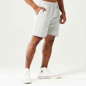 Wholesale French Terry Cotton Raw Edge Custom Men Fitness Workout Sweat Shorts