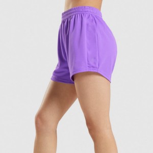 Factory Price Elastic Waist Sports Athletic Loose Mesh Running Shorts For Women
