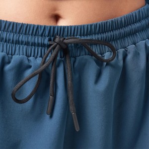 OEM Wholesale Polyester Spandex Drawstring Waist Running Gym Shorts For Women