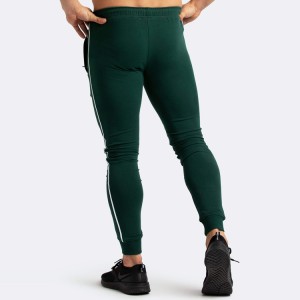 Wholesale Side Strip Custom Drawstring Waist Men Workout Pants Slim Fit Gym Joggers