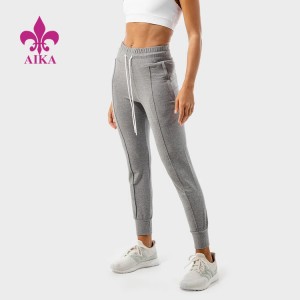 Top Quality Stretch Ladies Gym Zipper Pocket Sweat Pants Wholesale Slim Fit Joggers For Women