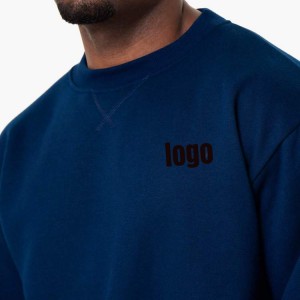 Custom Wholesale lightweight Cotton Spandex Plain Crewneck Sweatshirt For Men Gym Wear