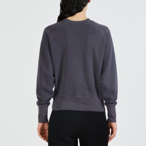Factory Price Cutom Logo Printing Plain Cotton Workout Sweatshirt For Women