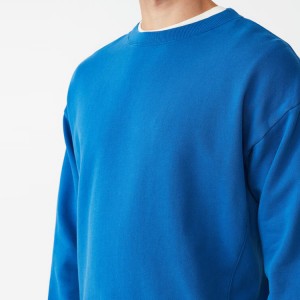 Custom Logo Print/Embroidery Workout Cotton Crewneck Plain Sweatshirt For Men