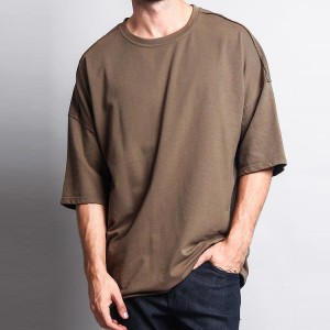 Wholesale Fitness Wear 100% Cotton Plain Crew Neck Blank T Shirt Custom Logo Printing For Men