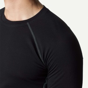 OEM Active Quick Dry Sport Compression Thumb Hole Slim Fit Gym Fitness Plain Long Sleeve T Shirt For Men