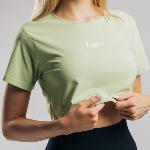 High Quality Soft Cotton Short Sleeve Blank Crop Plain T Shirt Custom Logo For Women