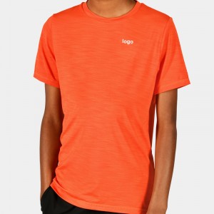Boys Sports T Shirts Custom Reflective Logo Gym Shorts Sleeve