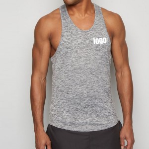 Wholesale Sports Clothes Gym Slim Fit Training Quick Dry Singlets Muscle Polyester Racerback Tank Tops For Men