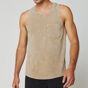 New Fashion Wholesale Washed Cotton Plain Unisex Fitness Workout Tank Top For Men