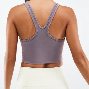 High quality  Custom Racer Back Fitness Workout Yoga Crop Tank Tops For Women
