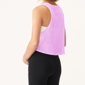 High Quality Stretchable Low Armhole Summer Gym Crop Tank Tops Custom Logo For Women