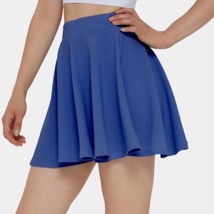 Wholesale Price Custom Sweat Wicking High Rise Plain Flared A-line Tennis Skirt For Women Active Wear