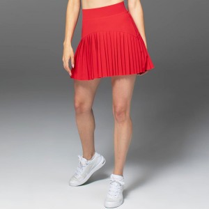 Custom Fitness Sports Athletic Golf Skorts Women High Waist Pleated Tennis Skirts